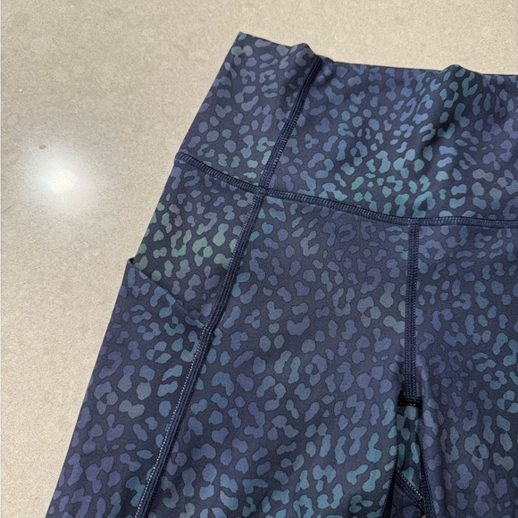 Pure Lux Navy and Teal Patterned Bike Shorts - Picture 3 of 5